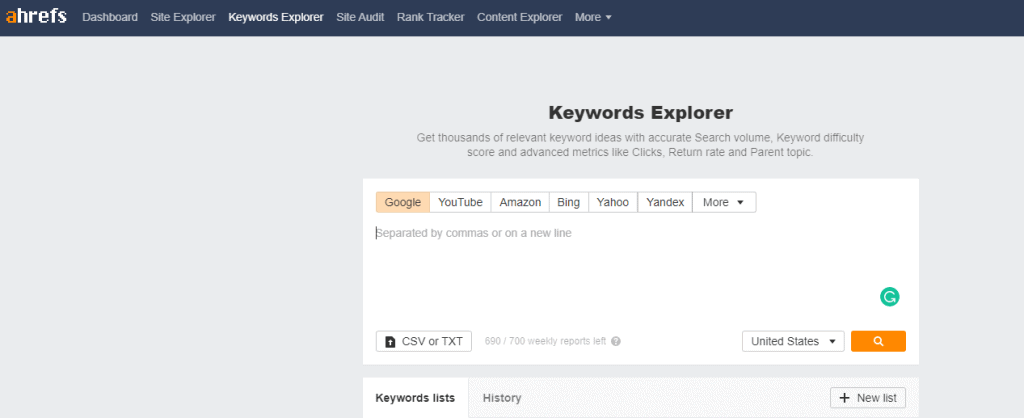 Keywords Explorer - Ahrefs